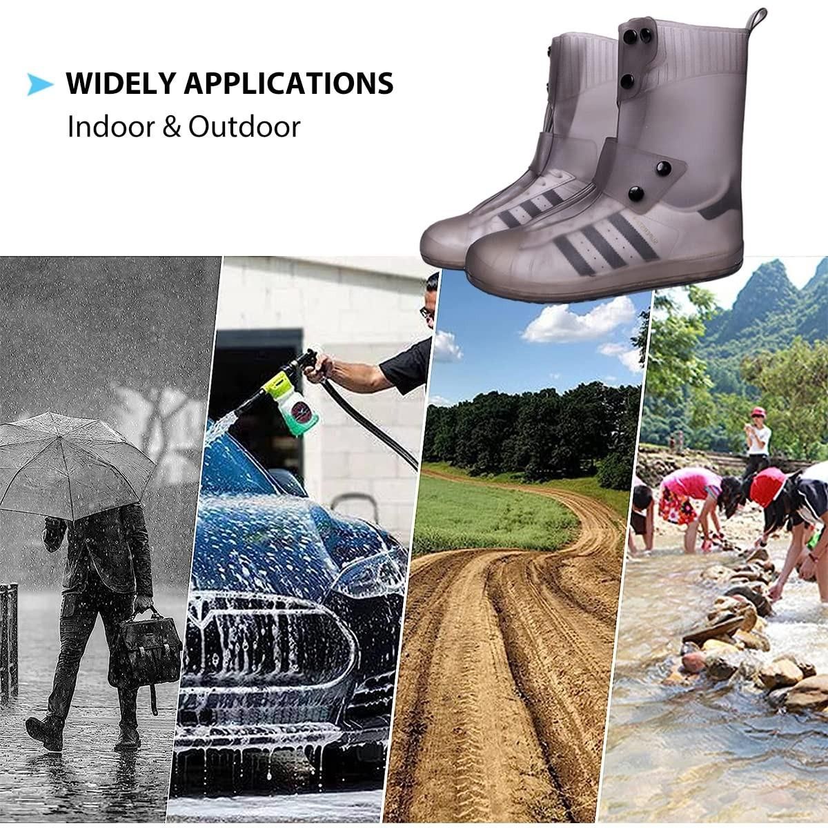 Waterproof Rain Shoe Covers with Secure Button Closure best silicon product